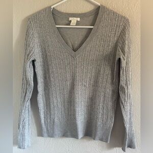 H&M Heather Gray Ribbed Sweater